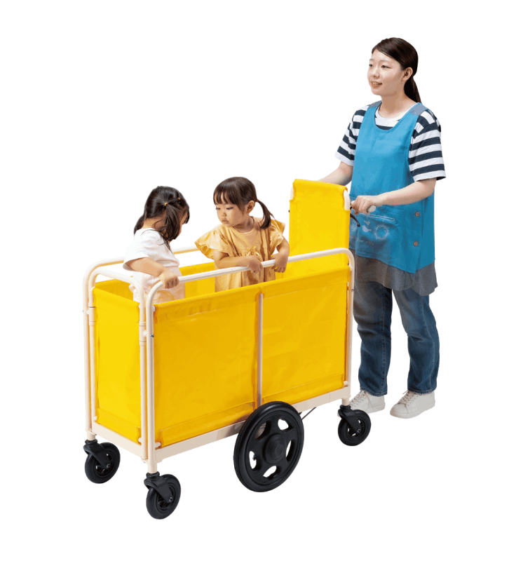 ［おじ］様用 折りたたみ式おでかけ兼用避難車スリム・6輪 専用レザーマット | 保育