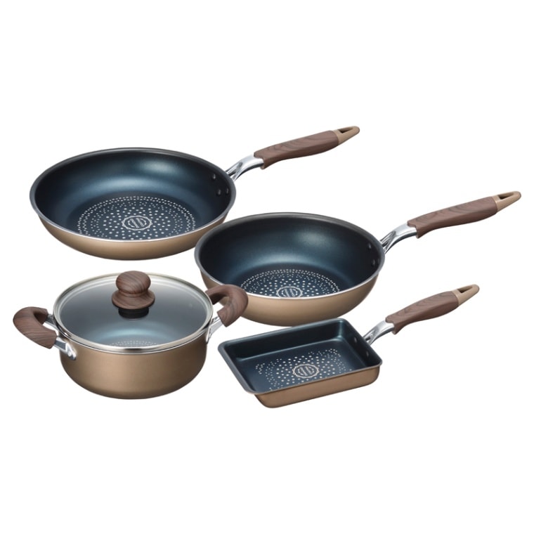 ブラナーノ II　 IH対応鍋着脱ハンドル鍋フライパン4点セット リボンハーツ 東栄産業株式会社 | 商品詳細：ブラナーノⅡ IH対応着脱