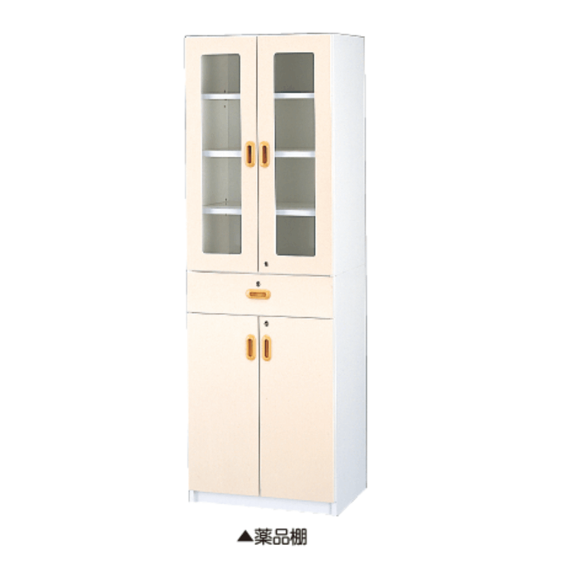 薬品棚　薬棚　部品棚 アズワン ウッディ薬品棚 中段用 オープントレー (9列7段) MC-M63A 1台