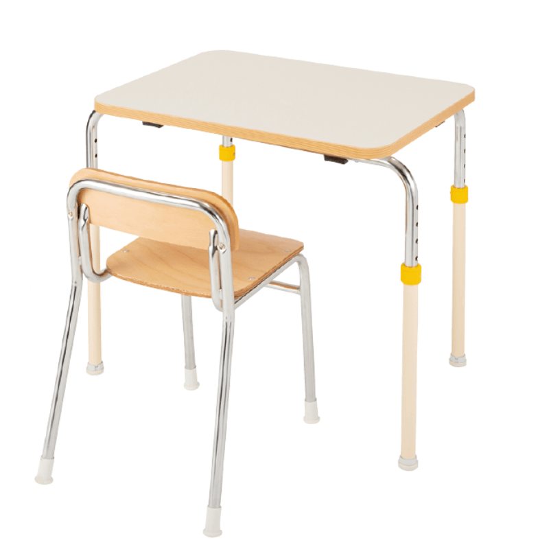 テーブル(一人用) フリーダムテーブル1人用（抗ウイルス） 棚なし 学童用高さ調節 | 保育