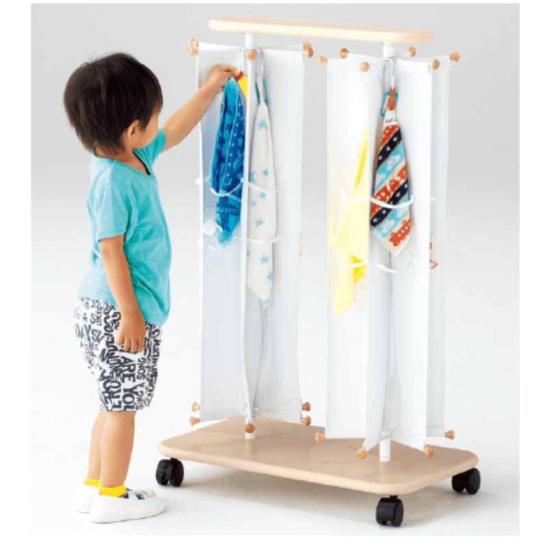 【専用】4点セットバングル くるくるハンガースタンド 12人用 | 保育,整理用品・設備備品,整理棚