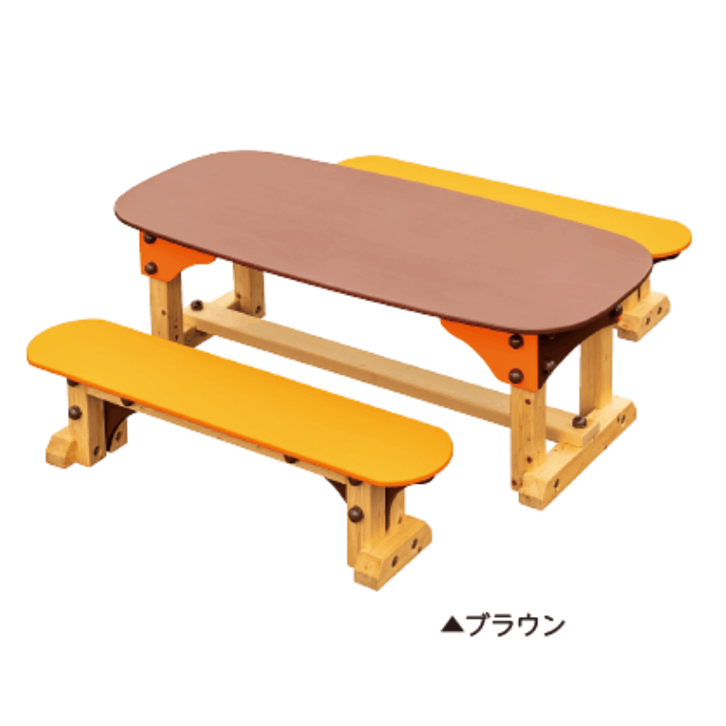 背付ベンチテーブルセット 大 | 保育,防災・衛生・環境備品,屋外