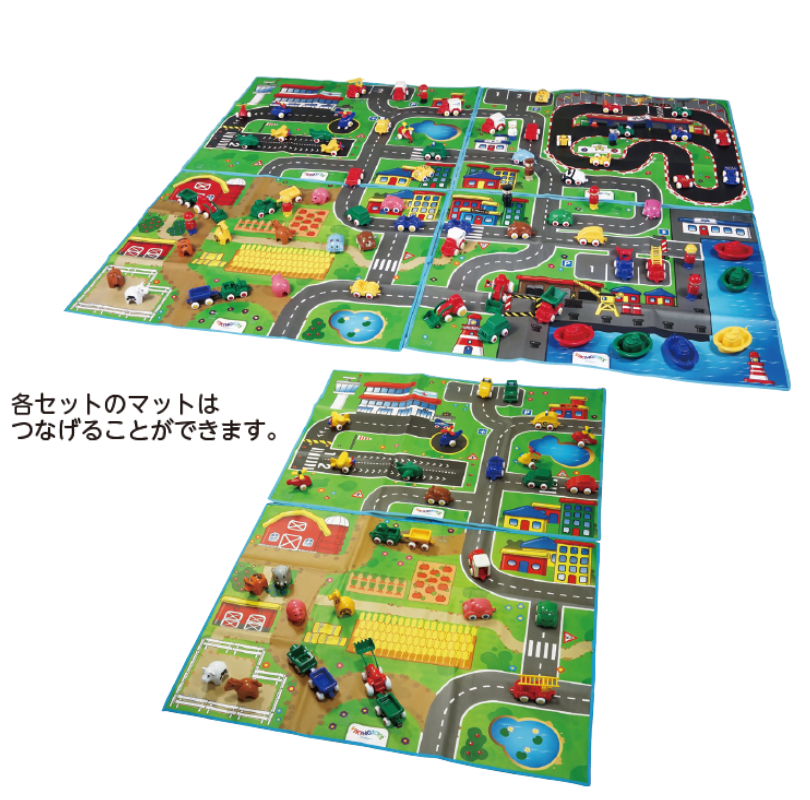 ミニチュビーズ プレイマット付き レーストラック＆ポート | すべての