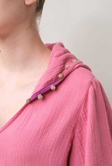 Foodie Cotton Double Gauze Tassel Rose Pink