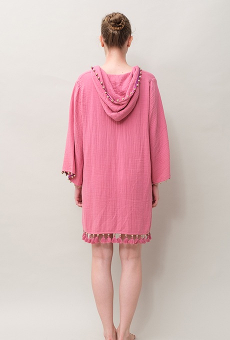 Foodie Cotton Double Gauze Tassel Rose Pink