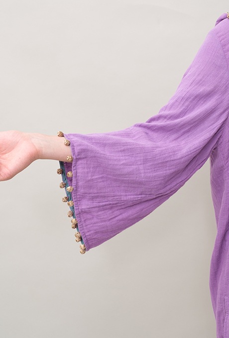 Foodie Cotton Double Gauze Tassel Purple