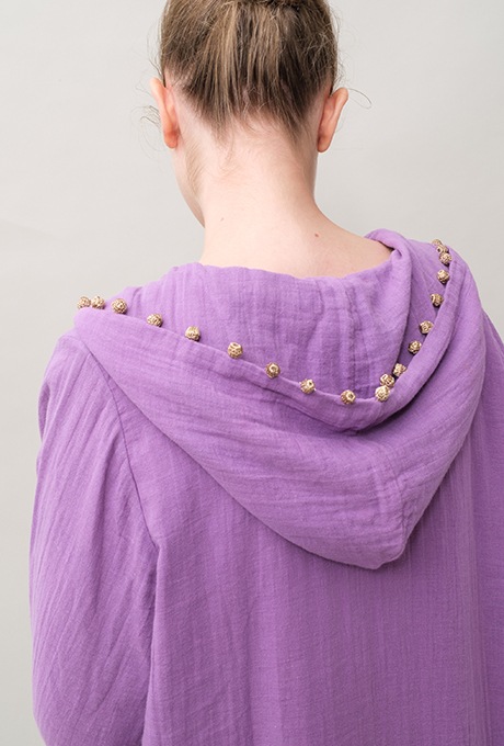 Foodie Cotton Double Gauze Tassel Purple