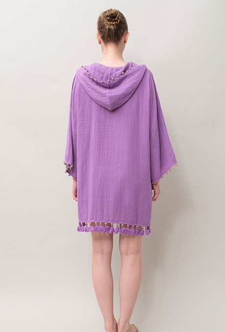 Foodie Cotton Double Gauze Tassel Purple