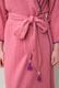 Bathrobe Cotton Double Gauze Glass Beads Tassel Rose Pink
