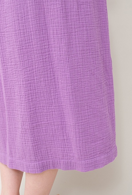 Bathrobe Cotton Double Gauze Glass Beads Tassel Purple