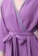 Bathrobe Cotton Double Gauze Glass Beads Tassel Purple