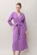 Bathrobe Cotton Double Gauze Glass Beads Tassel Purple