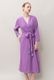 Bathrobe Cotton Double Gauze Glass Beads Tassel Purple