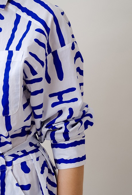 Tribal Pattern Bicolor Salopette Jumpsuit