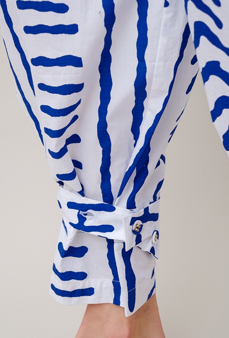 Tribal Pattern Bicolor Salopette Jumpsuit