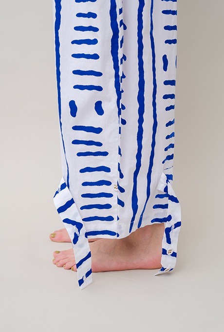 Tribal Pattern Bicolor Salopette Jumpsuit