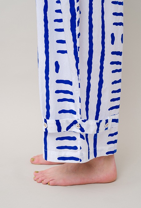 Tribal Pattern Bicolor Salopette Jumpsuit