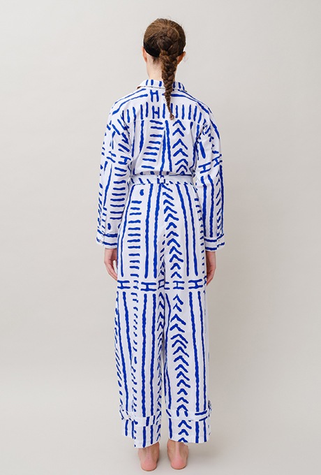 Tribal Pattern Bicolor Salopette Jumpsuit