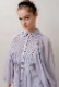 Cotton Gauze Pin-tuck Gather Sleeve Blouse