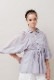 Cotton Gauze Pin-tuck Gather Sleeve Blouse