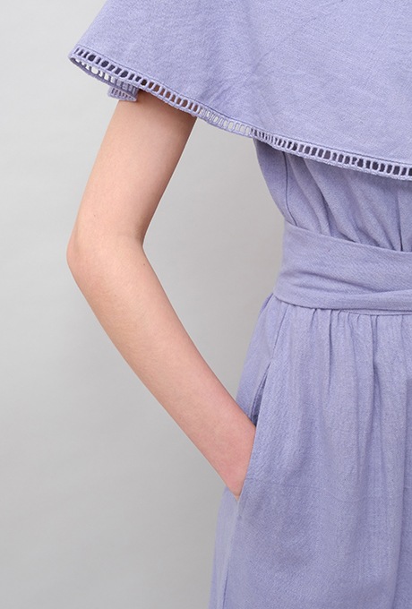 Big Shawl Collar Cotton Kadhi Salopette 