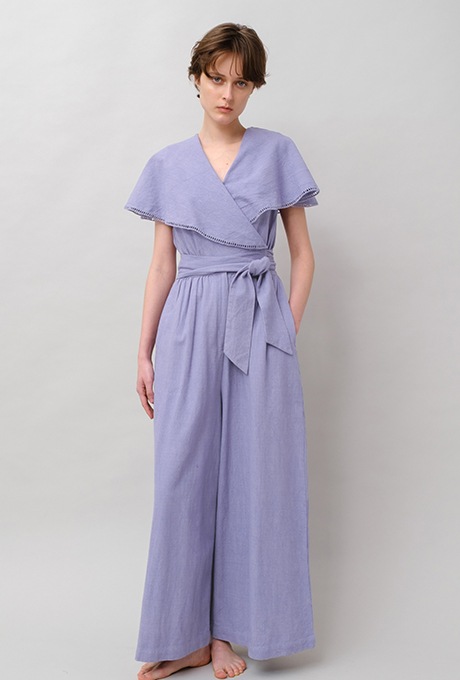 Big Shawl Collar Cotton Kadhi Salopette 
