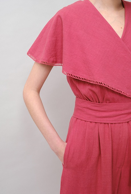 Big Shawl Collar Cotton Kadhi Salopette 