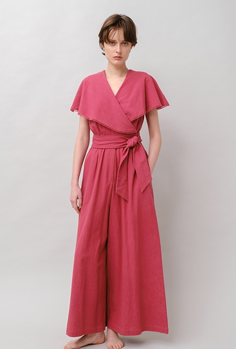 Big Shawl Collar Cotton Kadhi Salopette 
