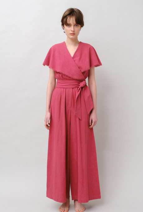 Big Shawl Collar Cotton Kadhi Salopette 