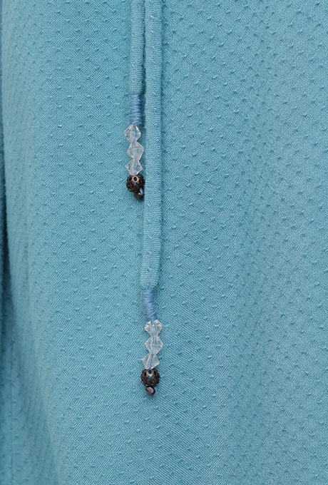 Rayon Dot Dobby Dolman Long Dress 