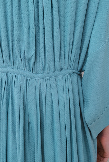Rayon Dot Dobby Dolman Long Dress 