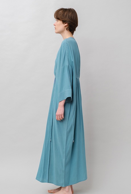 Rayon Dot Dobby Dolman Long Dress 