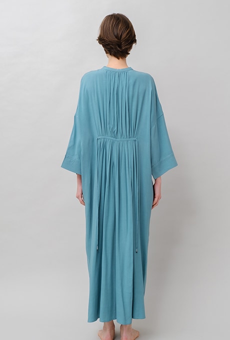 Rayon Dot Dobby Dolman Long Dress 