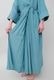 Rayon Dot Dobby Dolman Long Dress 
