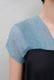 Bicolor Drop Shoulder Cotton Long Dress 