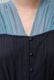 Bicolor Drop Shoulder Cotton Long Dress 