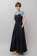 Bicolor Drop Shoulder Cotton Long Dress 