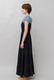 Bicolor Drop Shoulder Cotton Long Dress 