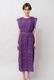 Cotton Lace Tape Pintuck Straight Middle Dress