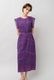 Cotton Lace Tape Pintuck Straight Middle Dress