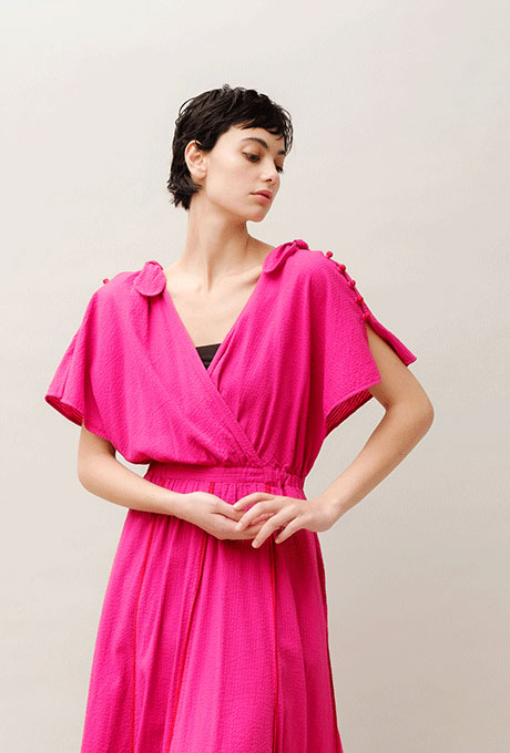 Cotton Seersucker Limited Long Dress