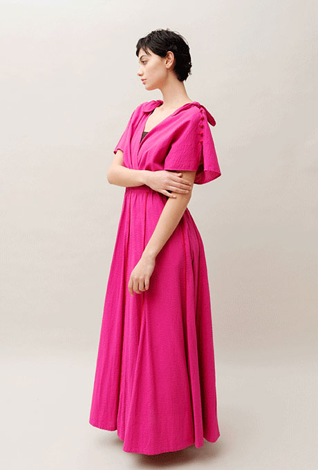 Cotton Seersucker Limited Long Dress