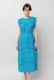 Cotton Lace Tape Pintuck Straight Middle Dress