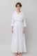 Cotton Stripe Seersucker Flare Long Dress