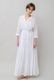 Cotton Stripe Seersucker Flare Long Dress