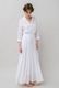 Cotton Stripe Seersucker Flare Long Dress