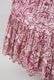 Print Cotton Wrap Tiered Long Dress