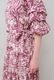 Print Cotton Wrap Tiered Long Dress