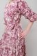 Print Cotton Wrap Tiered Long Dress