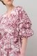 Print Cotton Wrap Tiered Long Dress